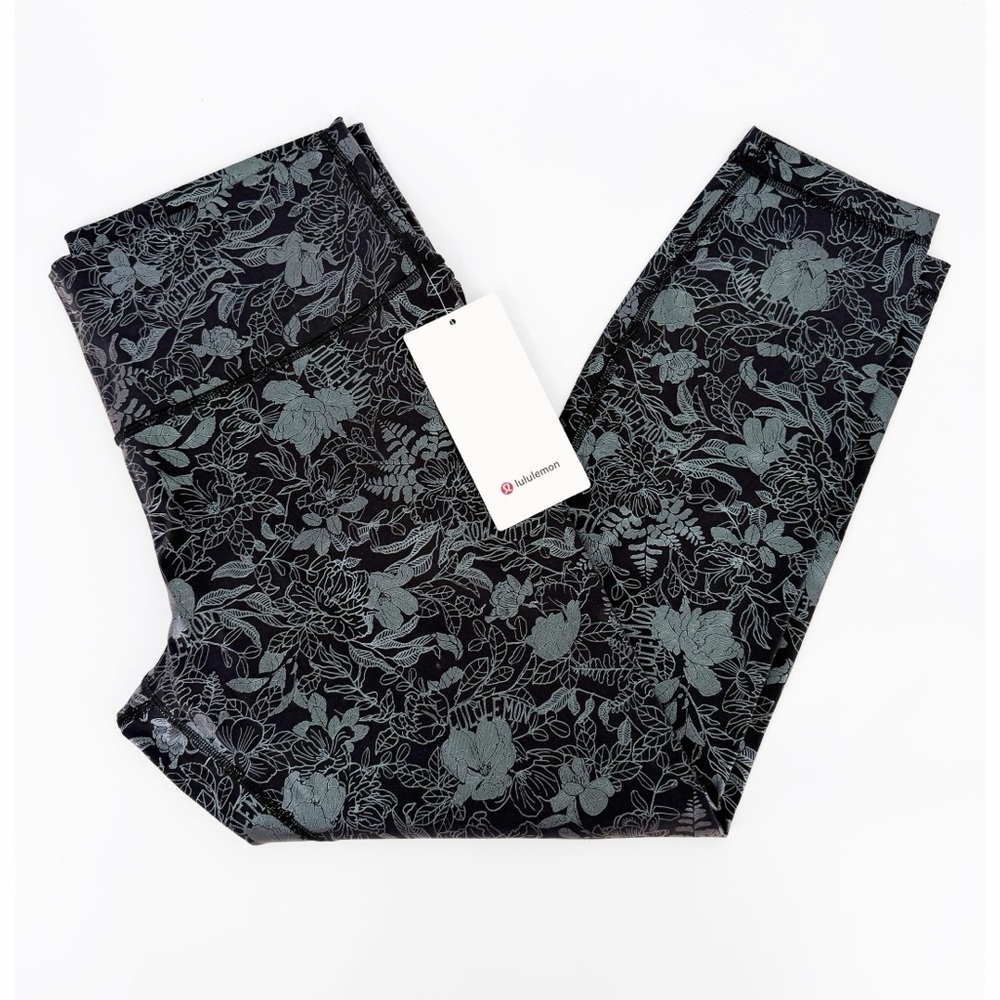 NWT Lululemon Sz14 Wunder Under High-Rise Tight 25" *ShineBlack Iridescent Foil - Picture 1 of 8